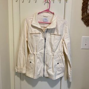 Old navy cream white spring jacket size medium
